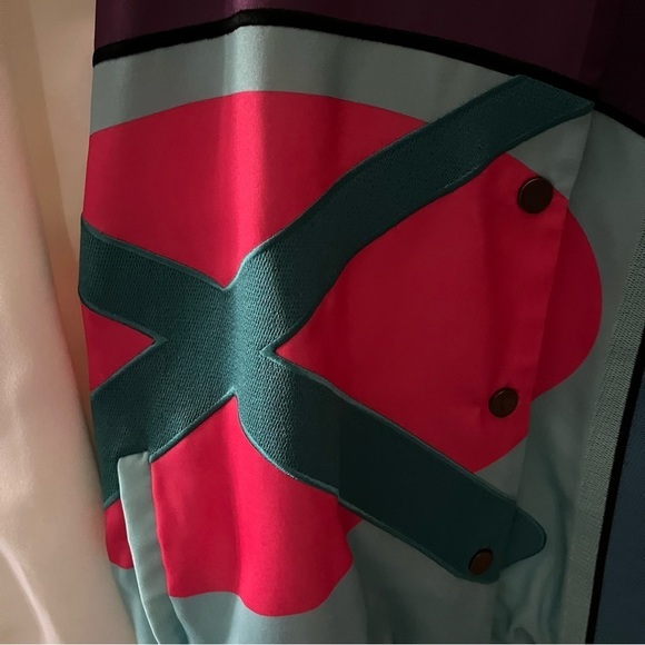 KAWS x MIRA MIKATI sz 40 S White Blue Bomber Jacket Snap Buttons $1895 - Picture 3 of 16